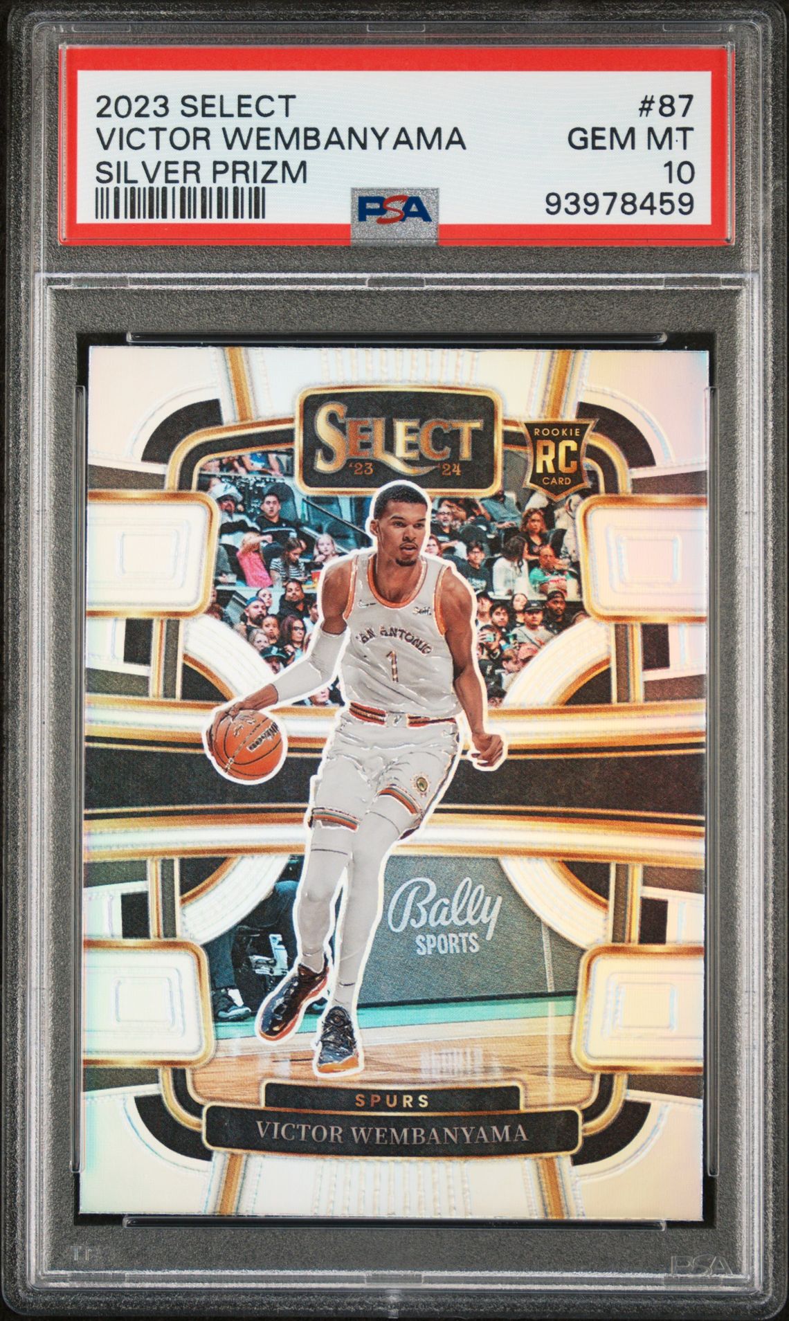 2023 Panini PANINI SELECT SILVER PRIZM #87 Victor Wembanyama front