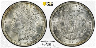 1890-O $1 MS64