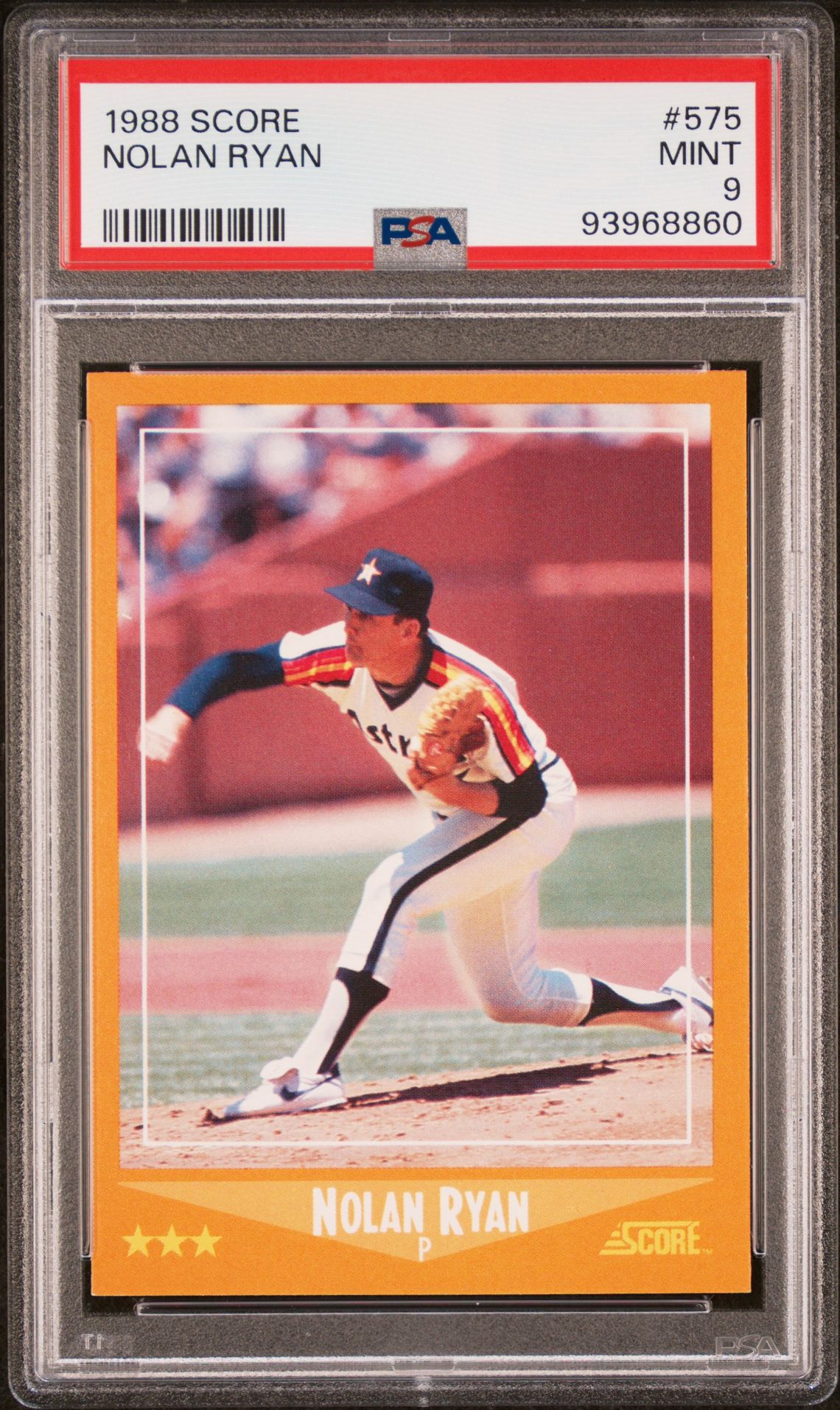 1988 Score Nolan Ryan #575 Mint 9 front