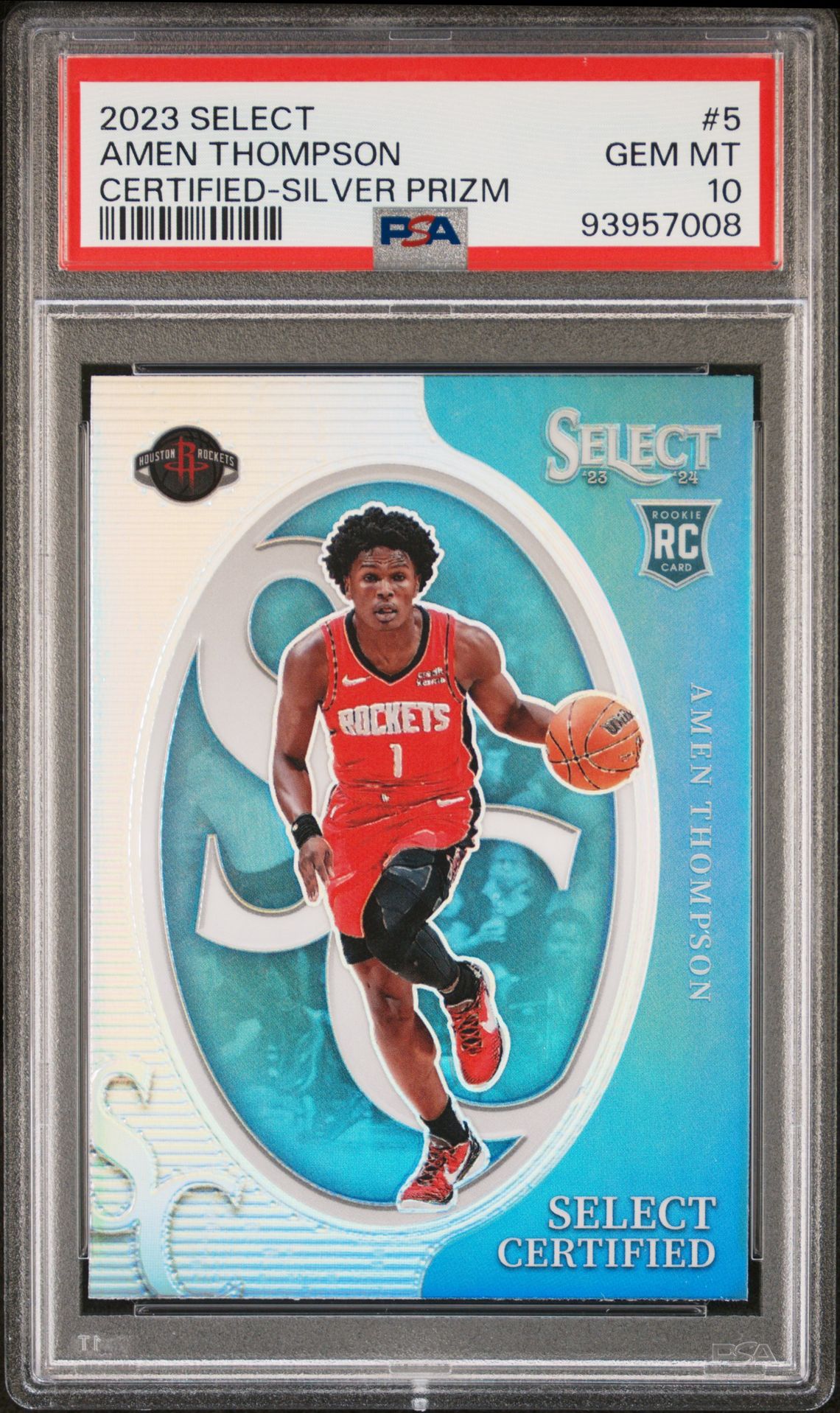 2023 Panini PANINI SELECT SELECT CERTIFIED SILVER PRIZM #5 Amen Thompson front
