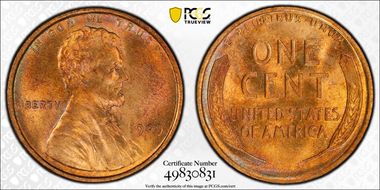 1909 1C Lincoln MS65RD