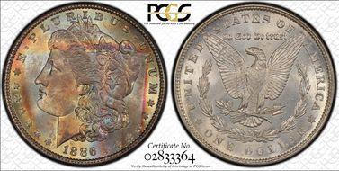 1886 $1 MS67