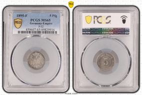 1895-F 5 Pfg J-12 MS65