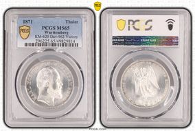 1871 Thaler D-962  Victory KM-620  Ag MS65