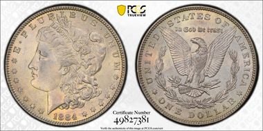 1884 $1 MS62
