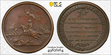 (1863-85) AE Medal Betts-594, William Washington Gunmetal Dies AU55BN