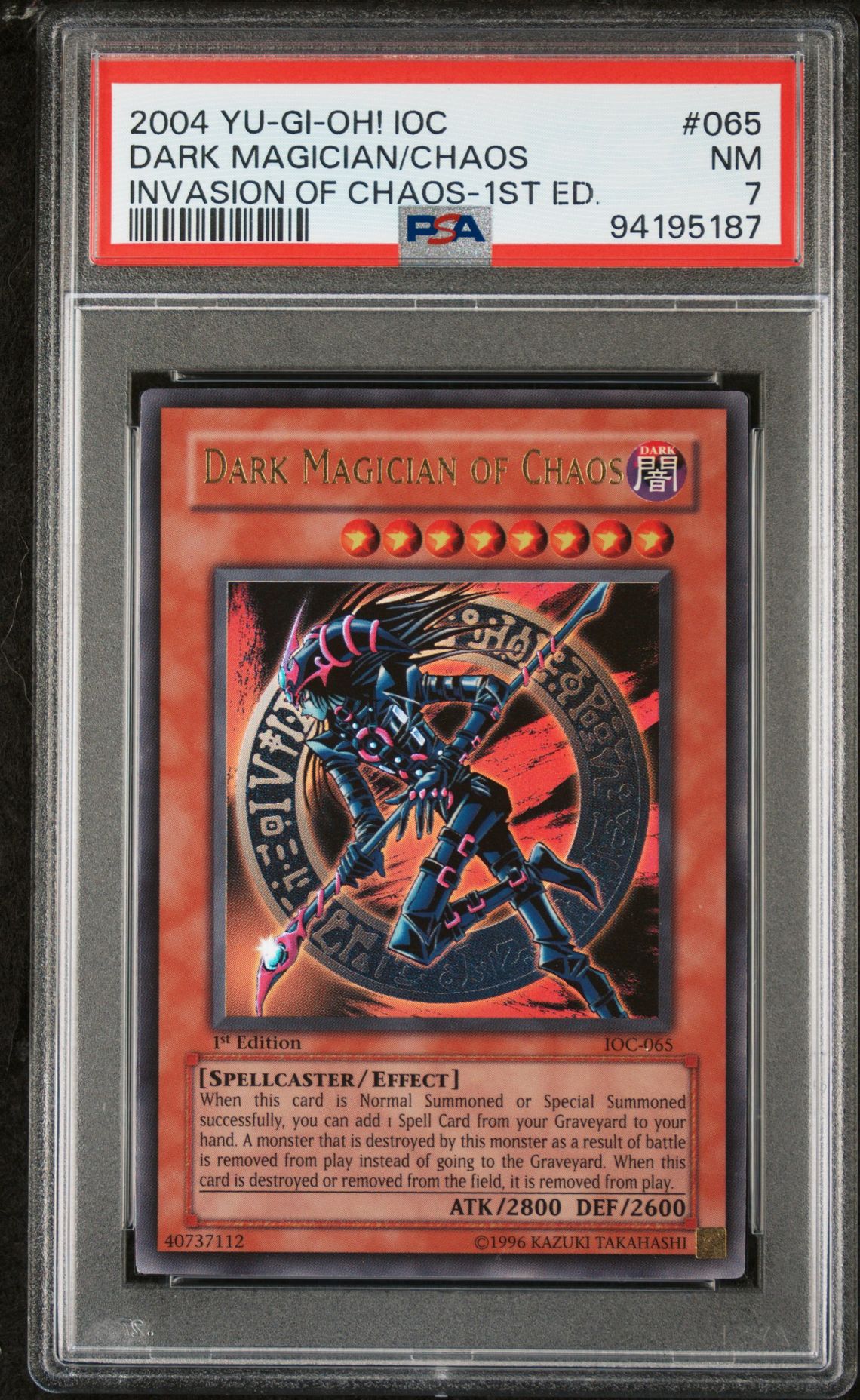2004 Yu-Gi-Oh! YU-GI-OH! IOC-INVASION OF CHAOS 1ST ED. #065 Dark Magician/Chaos front