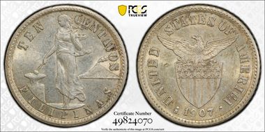 1907-S/S 10C Allen-8.02a AU58