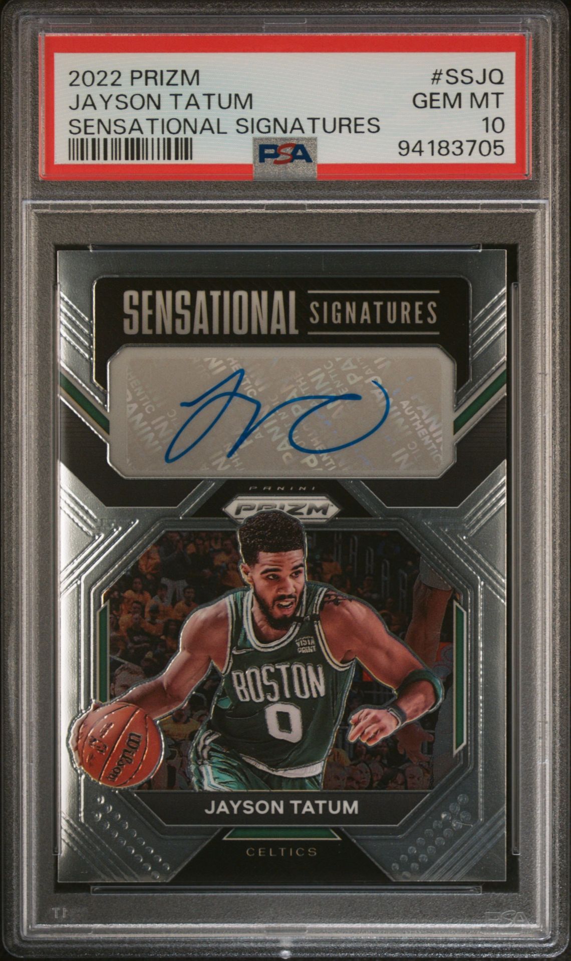 2022 Panini PANINI PRIZM SENSATIONAL SIGNATURES #SSJQ Jayson Tatum front