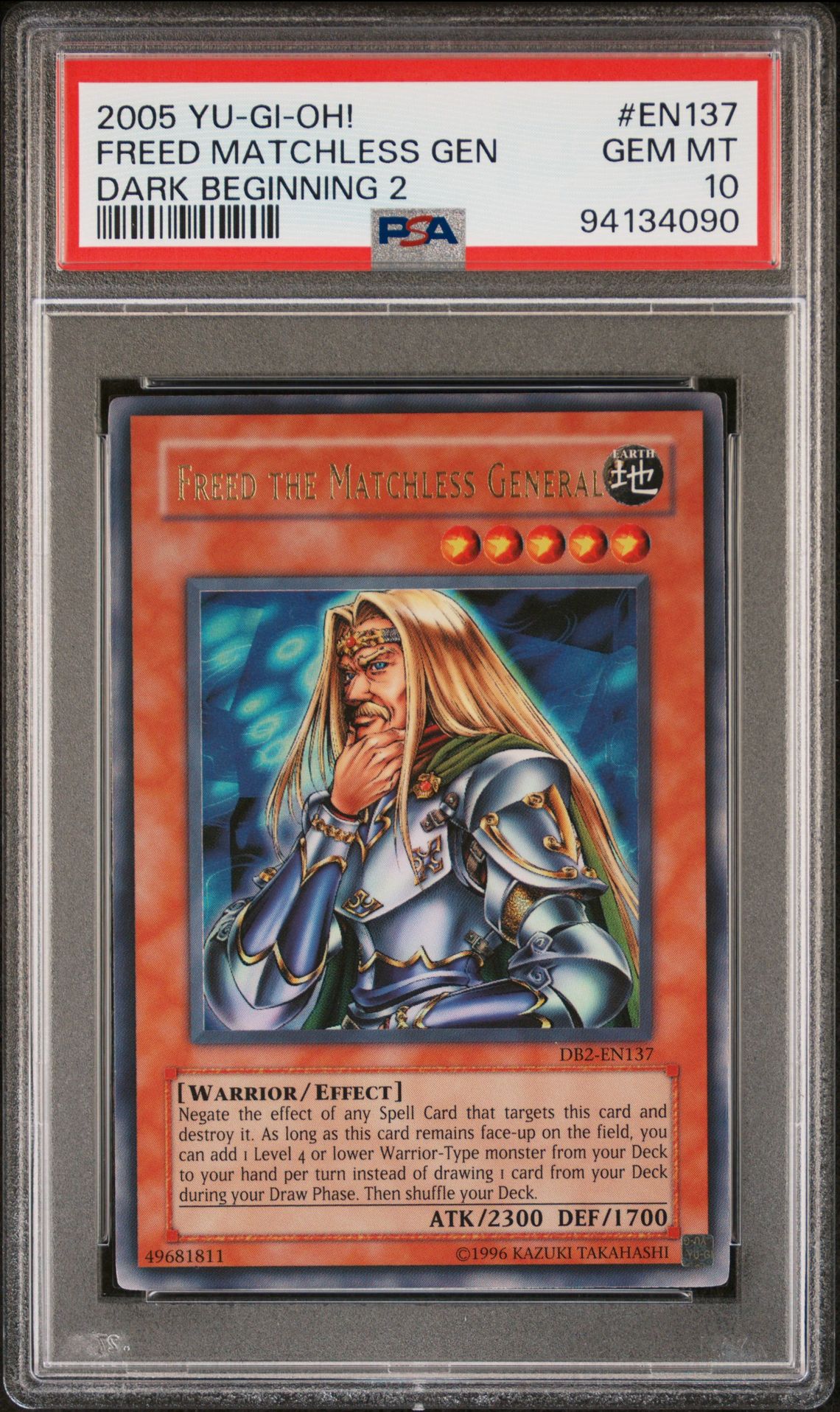 2005 Yu-Gi-Oh! YU-GI-OH! DARK BEGINNING 2 #EN137 Freed Matchless Gen front