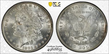 1883 $1 MS63