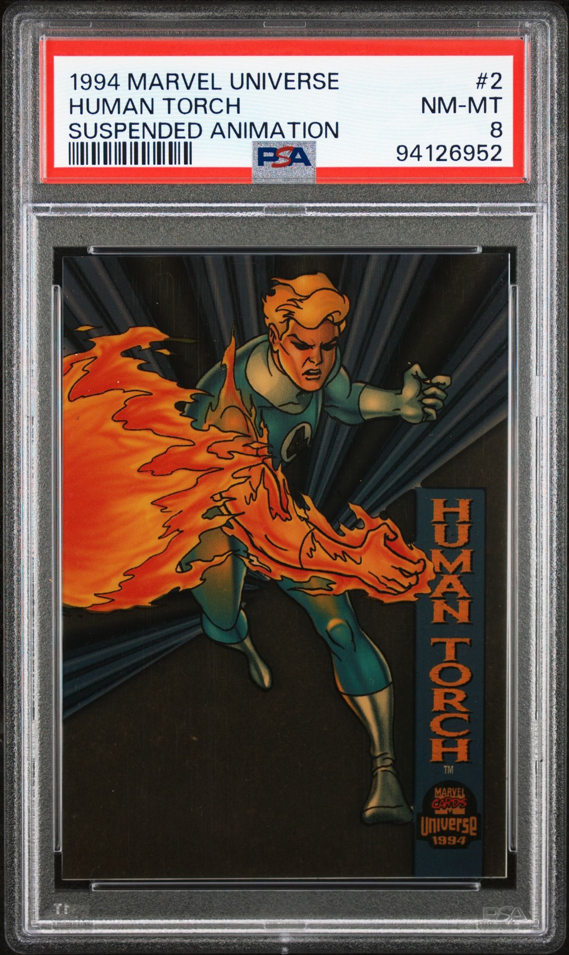 1994 Marvel MARVEL UNIVERSE SUSPENDED ANIMATION #2 Human Torch front