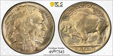 1938-D 5C Buffalo MS66