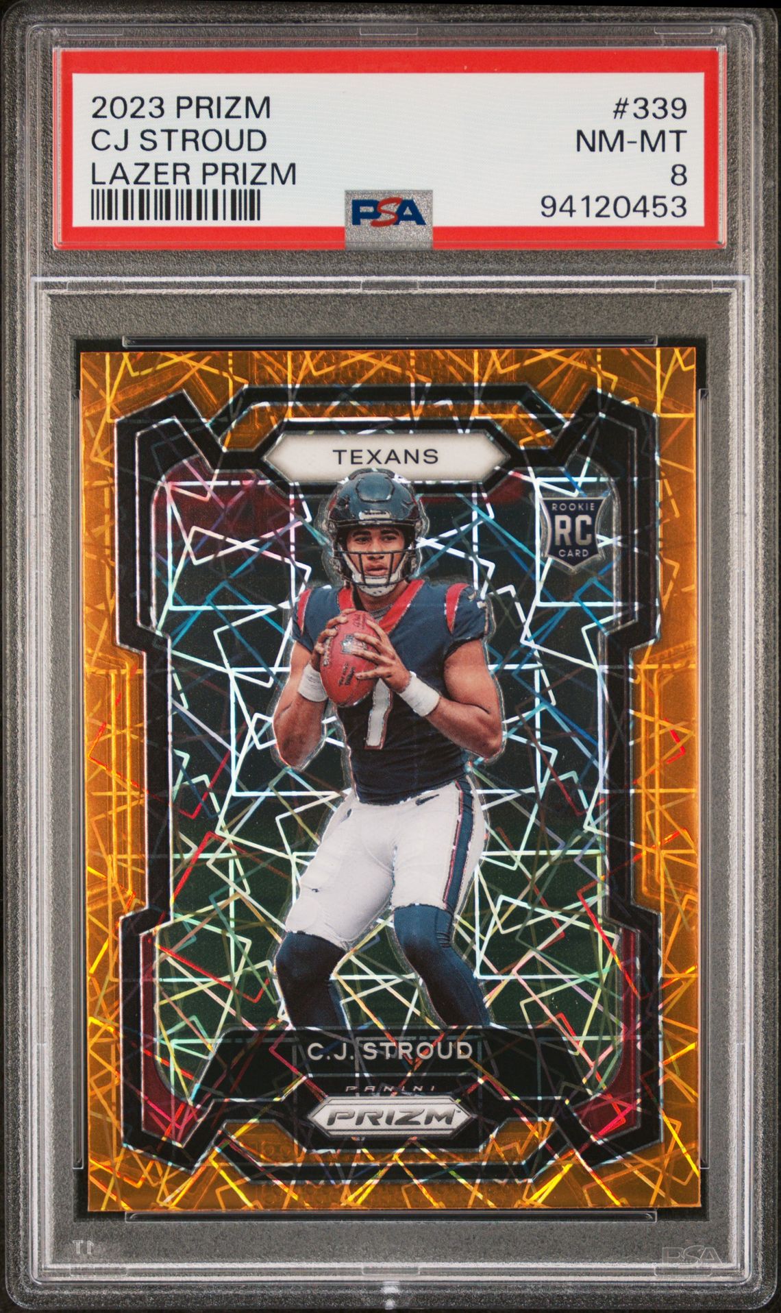 2023 Panini Prizm Cj Stroud #339 (Lazer Prizm) Nm-Mt 8 front