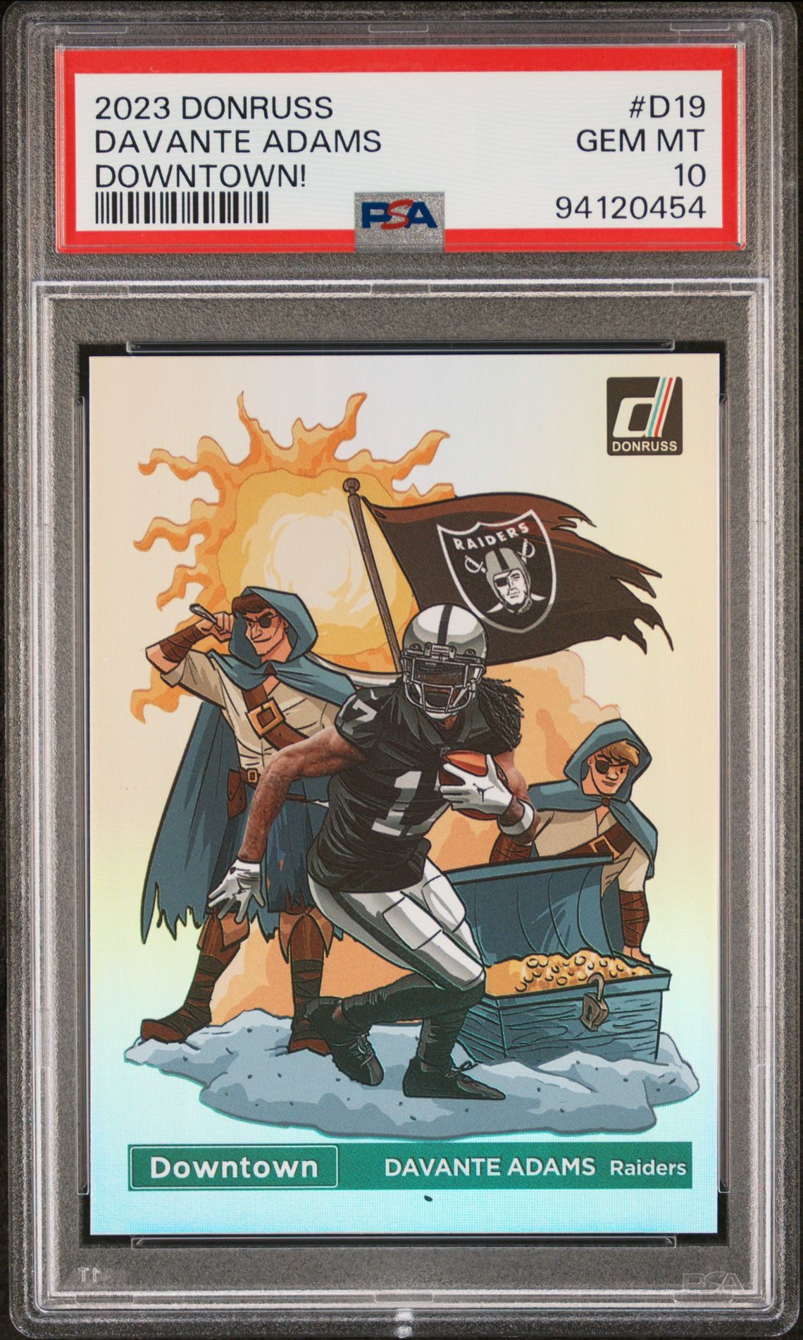 2023 Panini Donruss Downtown! Davante Adams #D19 Gem Mt 10 front