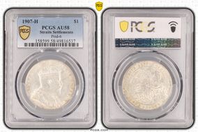 1907-H $1 Prid-6 AU58