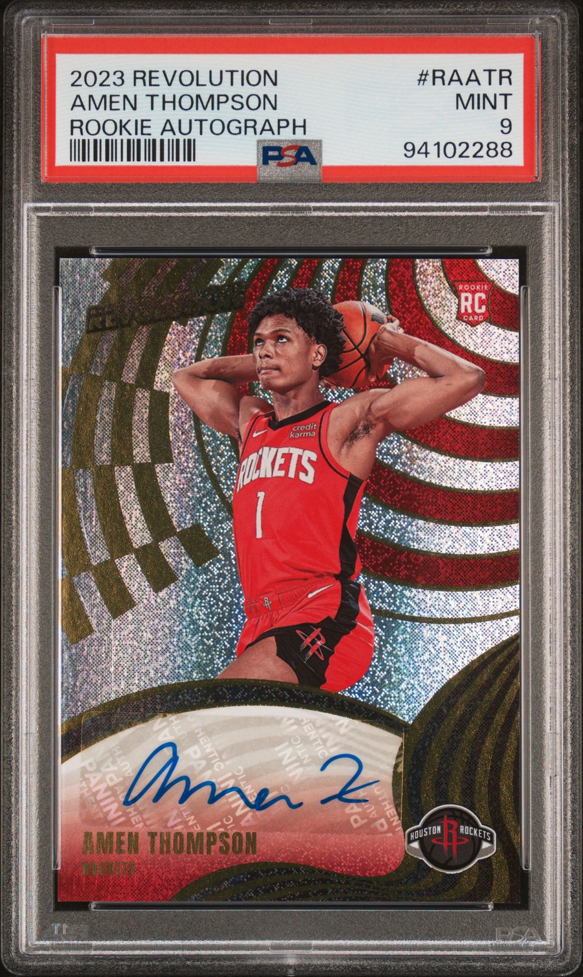 2023 Panini Panini Revolution Rookie Autographs #RAATR Amen Thompson front
