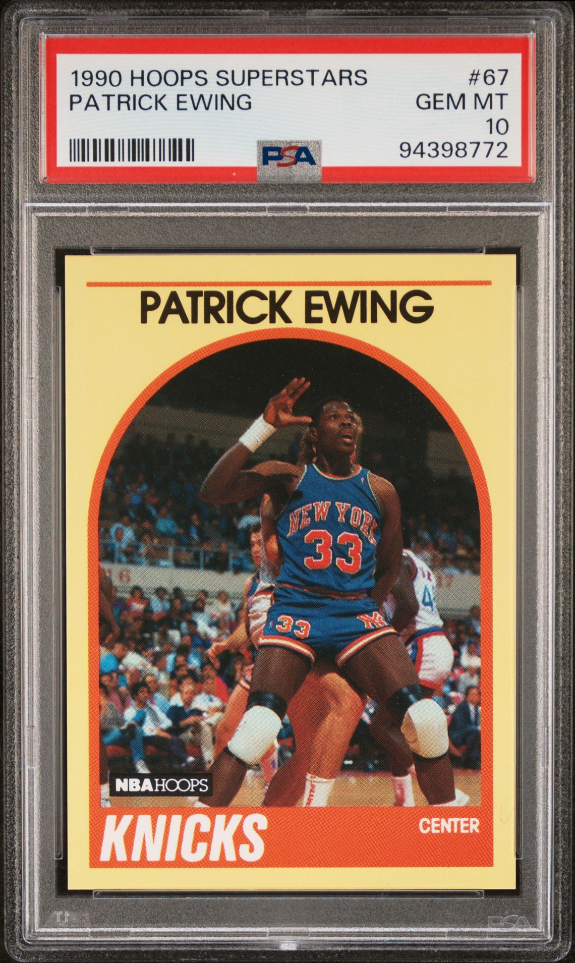1990 Hoops HOOPS SUPERSTARS #67 Patrick Ewing front