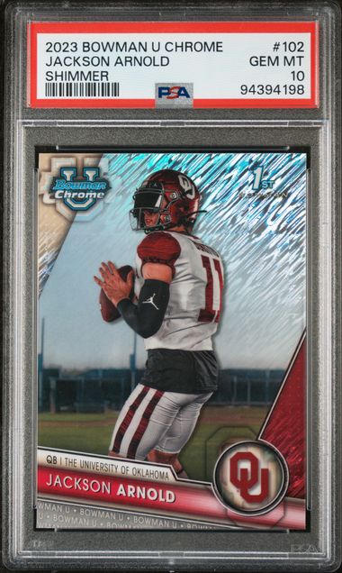 2023 Bowman Bowman University Chrome #102 Jackson / Arnold front