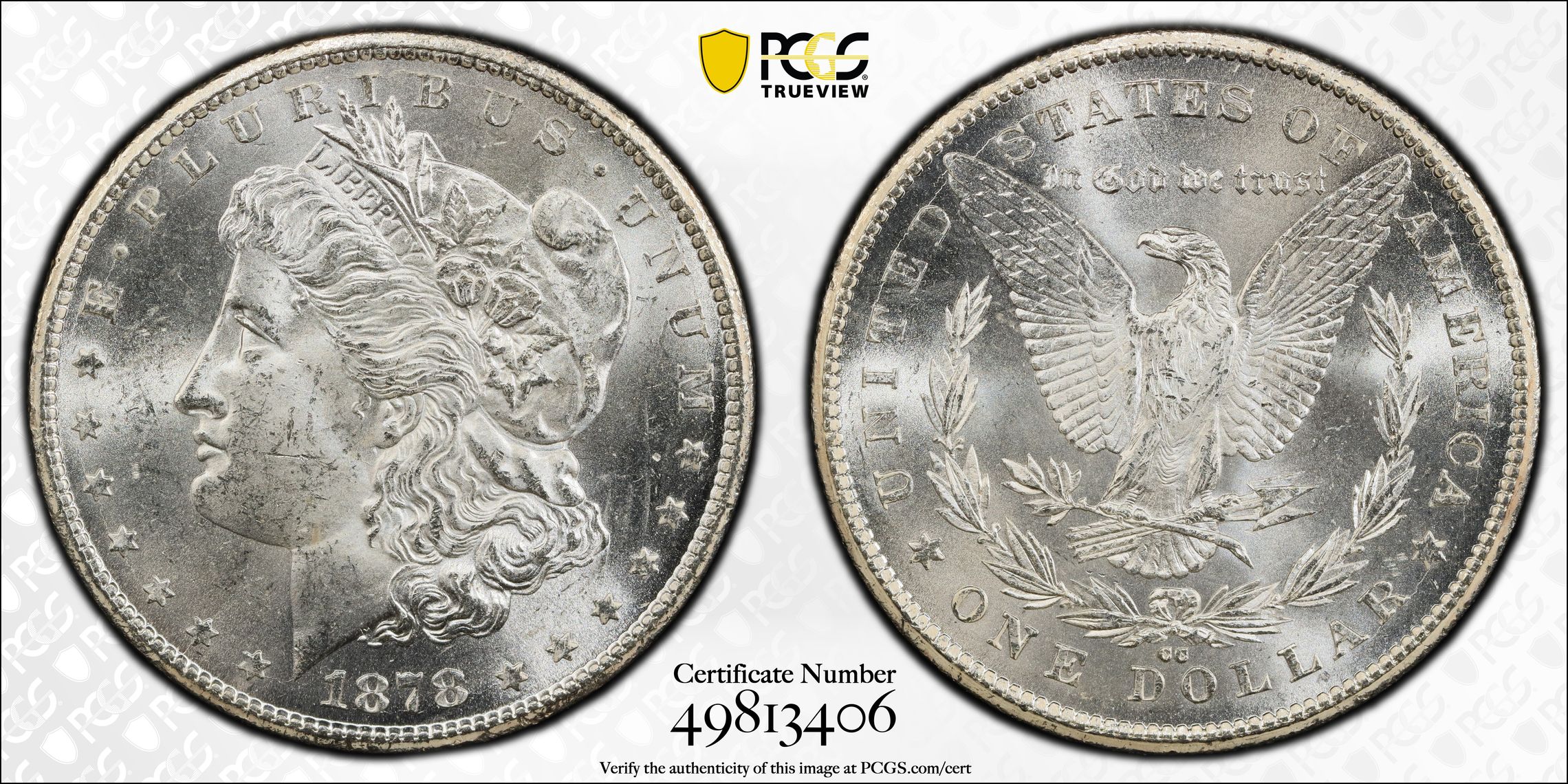 1878-CC $1 MS63+ PCGS