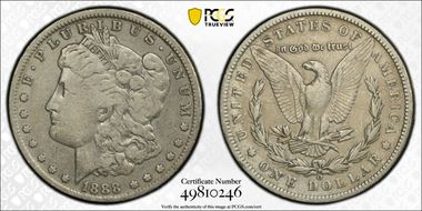1888-O $1 VAM 4, Hot Lips F15