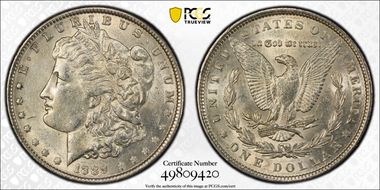 1889 $1 AU55
