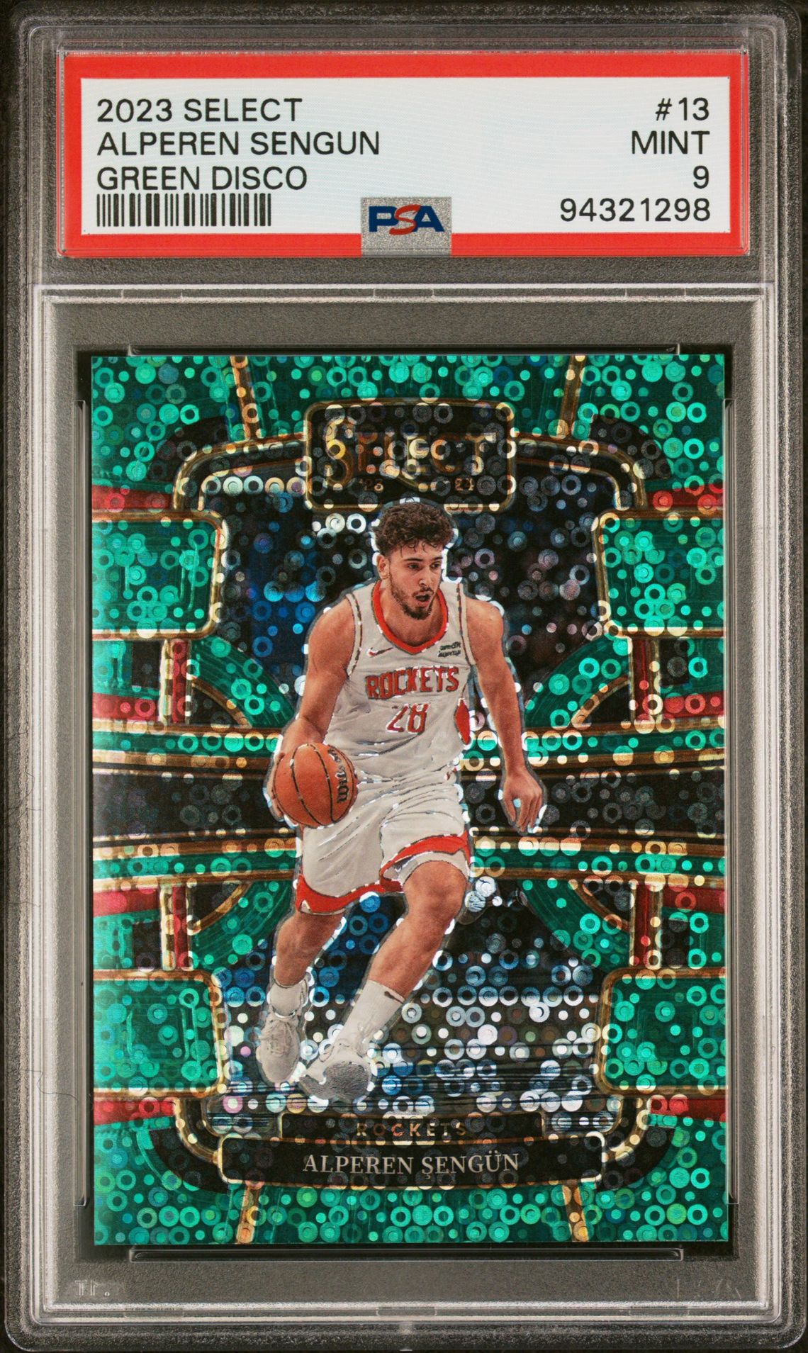 2023 Panini PANINI SELECT GREEN DISCO #13 Alperen Sengun front