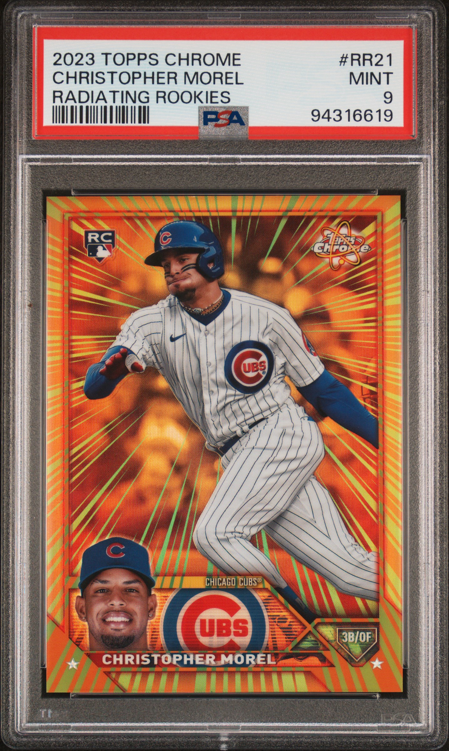 2023 Topps Chrome Radiating Rookies Christopher Morel #Rr21 (Update) Mint 9 front