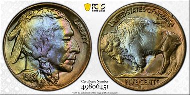 1938-D 5C Buffalo MS68