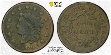 1830 1C Large Letters N1BN