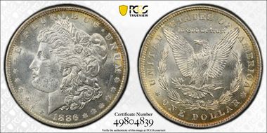 1886 $1 MS62