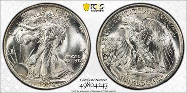 1936 50C DDO, FS-102 MS65