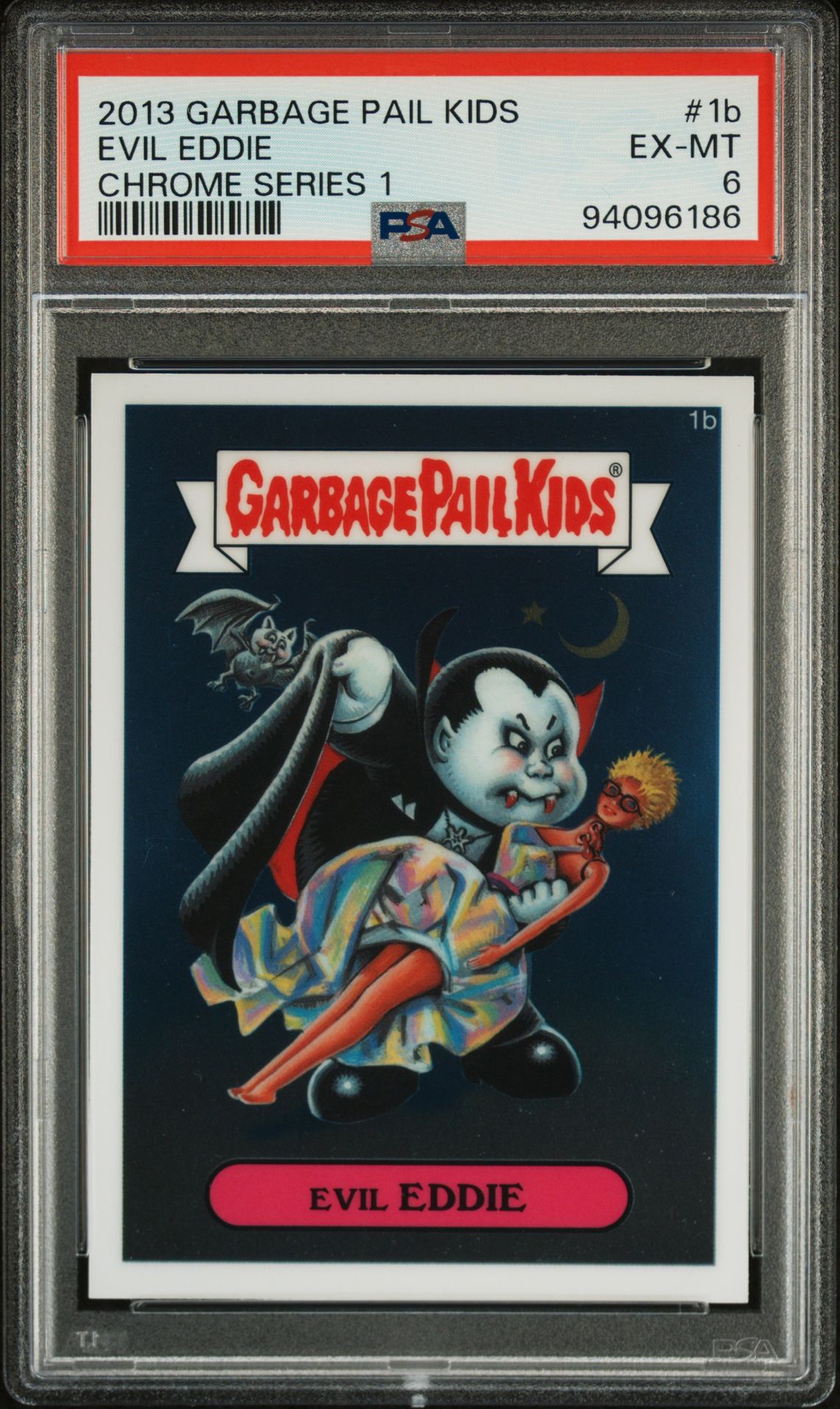 2013 Topps GARBAGE PAIL KIDS CHROME SERIES 1 #1B Evil Eddie front