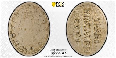 (1898) Elongated M&D-1 Trans-Mississippi Expo MS63