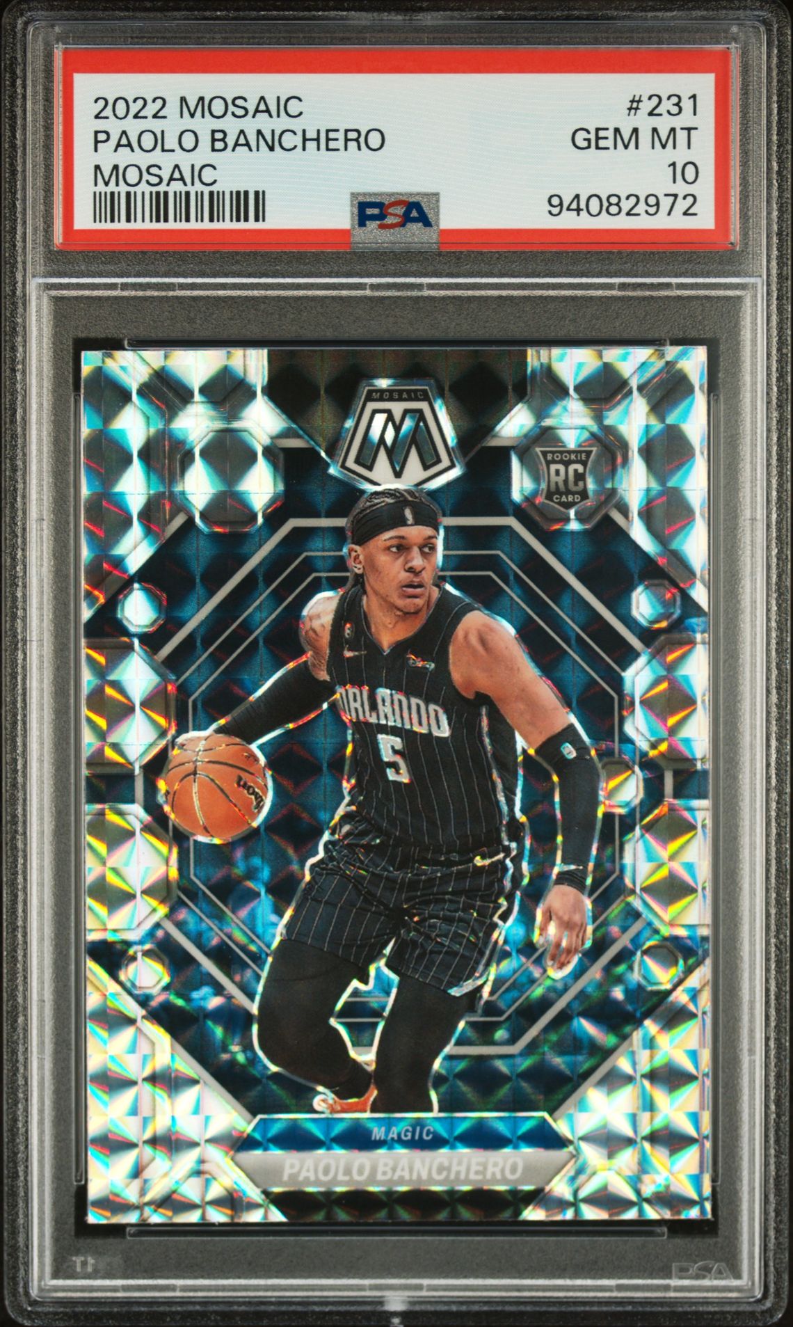 2022 Panini Mosaic Paolo Banchero #231 (Mosaic) Gem Mt 10 front