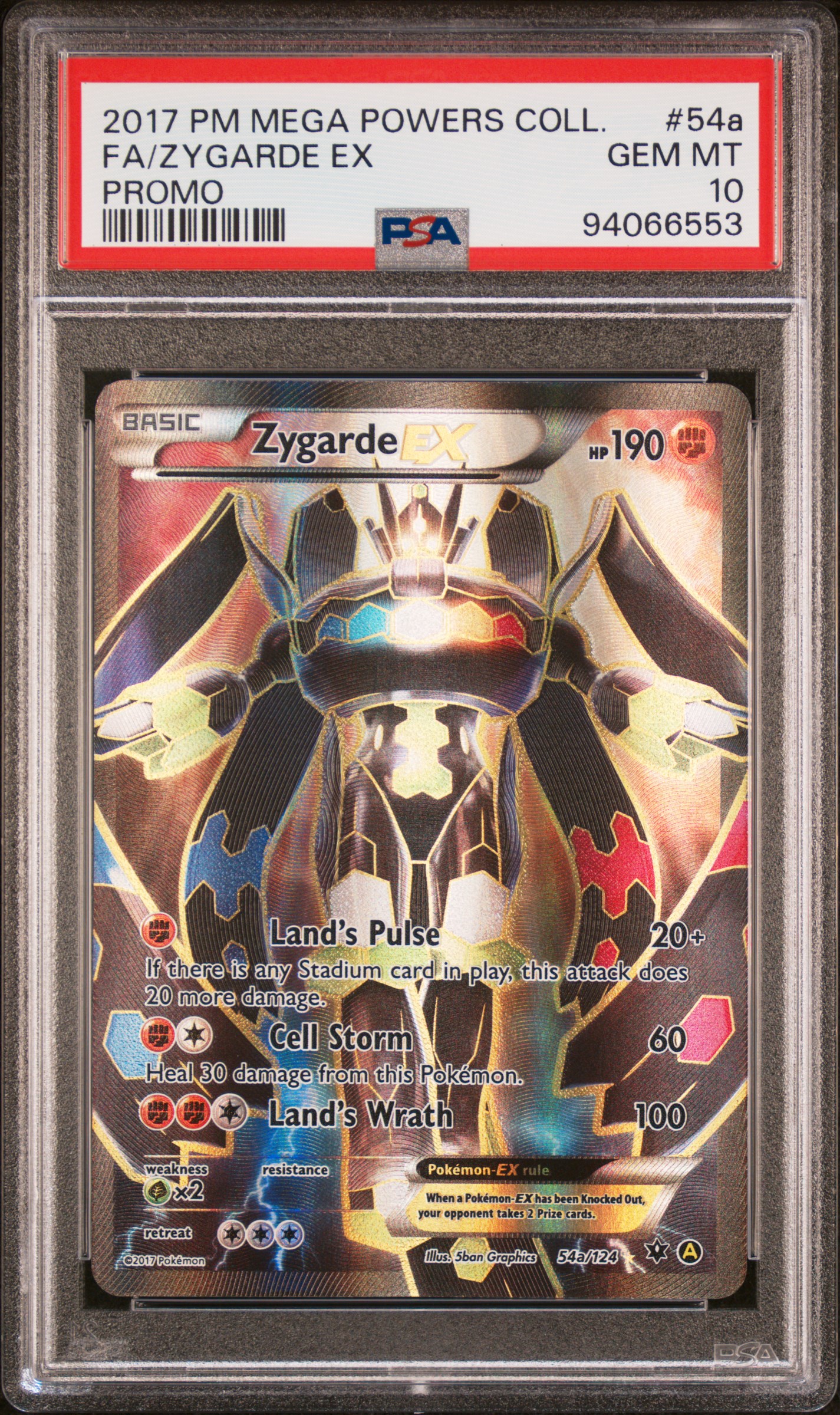 2017 Pokemon Mega Powers Collection Promo Fa/Zygarde Ex #54A (Promo) Gem Mt 10 front