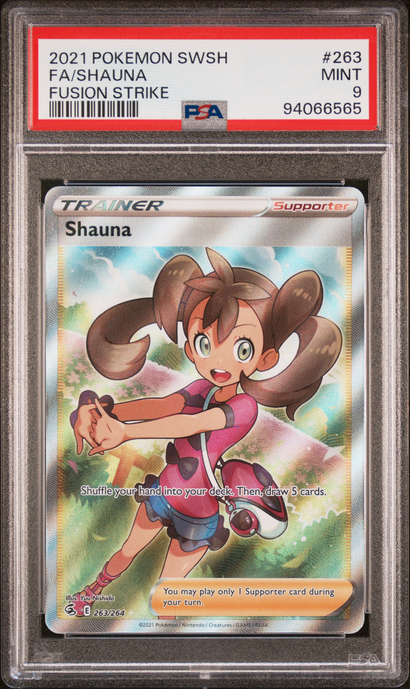2021 Pokemon Sword & Shield Fusion Strike Fa/Shauna #263 (Fusion Strike) Mint 9 front