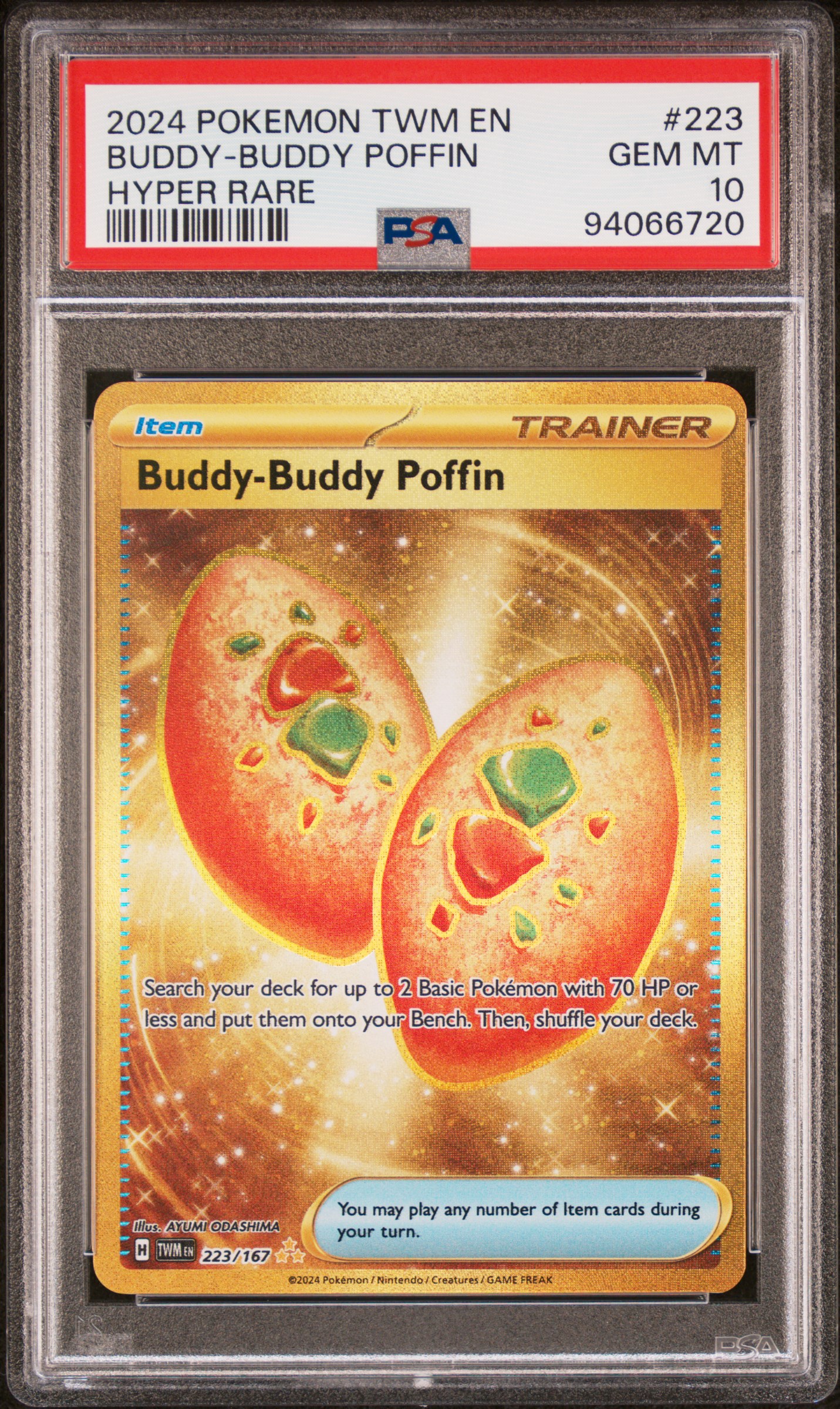 2024 Pokemon Twm En-Twilight Masquerade Buddy-Buddy Poffin #223 (Hyper Rare) Gem Mt 10 front