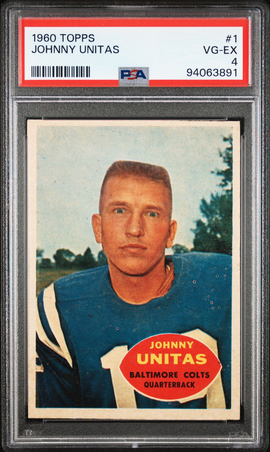 1960 Topps TOPPS #1 Johnny Unitas front