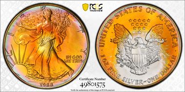 1988 $1 Silver Eagle MS68