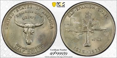 1935 50C Spanish Trail MS66
