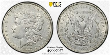 1887/6 $1 VAM 2, 7/6 XF45