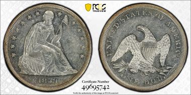 1859-O $1 AU55