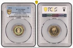 2024 $2 National Rugby League Men's Colorized - Green MS66