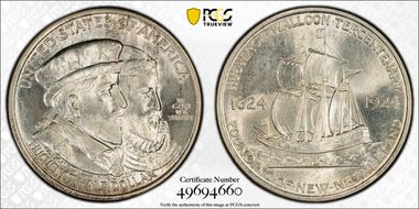 1924 50C Huguenot MS65