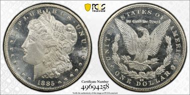 1885-CC $1 MS63PL