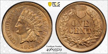 1863 1C MS64+