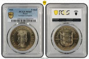 1966 5 Shil Norman Conquest MS65