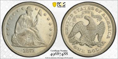 1871 $1 AU55