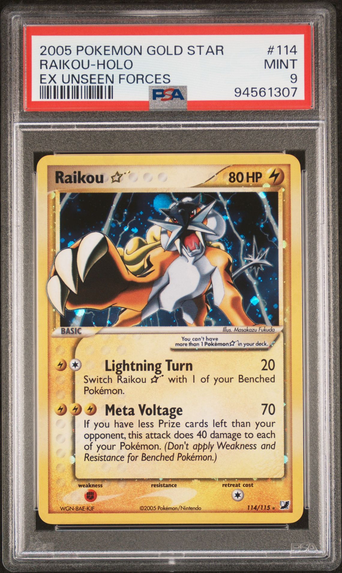 2005 Pokemon POKEMON EX UNSEEN FORCES #114 Raikou front